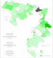 Share of Muslims in Republika Srpska by municipalities 2013
