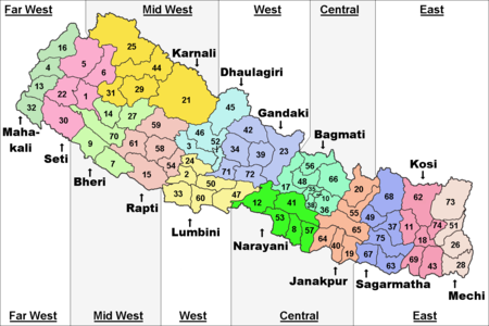 Location of Mid-Western Development Region