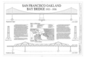 San Francisco Oakland Bay Bridge, 1933-36 (drawing 1999)