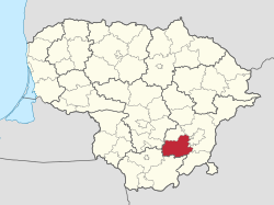 Location of Trakai district municipality