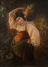 Julie Wilhelmine Hagen-Schwarz (1824‒1902). Italian Woman with a Vase. Ca 1850s. Canvas, oil