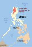 Map of the Philippines highlighting Cordillera Region