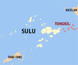 Map of Sulu with Banguingui highlighted