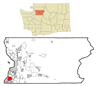 Location of Lynnwood in Snohomish County