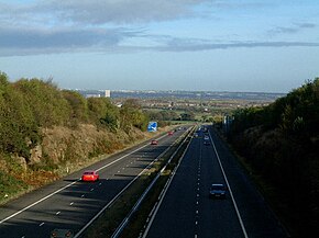 A194(M) northbound from Peareth Hall Road.jpg