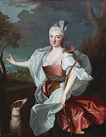 Diana the huntress, in 1715 (private collection)
