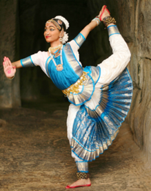 Natarajasana in Bharatanatyam classical Indian dance