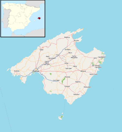 Divisiones Regionales de Fútbol in Balearic Islands is located in Majorca