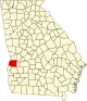 State map highlighting Stewart County