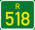 Regional route R518 shield
