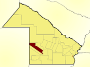 Location of Nueve de Julio Department within Chaco Province