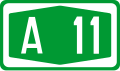 A11 motorway shield