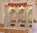 Jain Center of America in New York City with images of Tirthankaras.