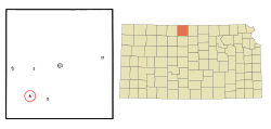 Location within Smith County and Kansas
