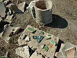 Archaeological Excavations of Ancient Qabala - Glazed ceramic and ceramic pipe