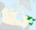 A map of the contemporary "Atlantic Canada"