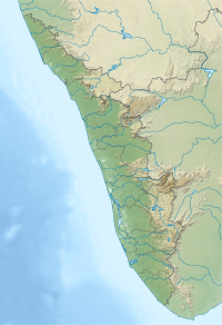 Map showing the location of Periyar National Park