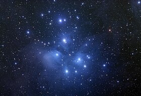 Image of the Pleiades star cluster