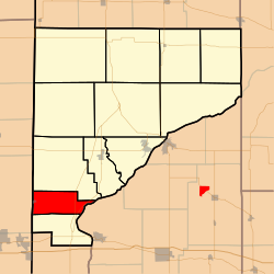 Location of Kent Township in Warren County