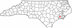 Location of Havelock, North Carolina
