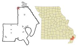 Location of Morehouse, Missouri
