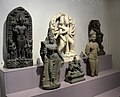 Image 17Six Hinduism deities. Surya, Parvati, Hanuman, Lakshmi, Vishnu, and Indra. All of these statues came from India, except Vishnu (from the Thai-Cambodian border). Various eras. National Museum of Scotland, Edinburgh (from Hindu deities)