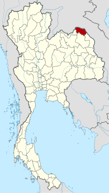 Map of Thailand highlighting Bueng Kan province