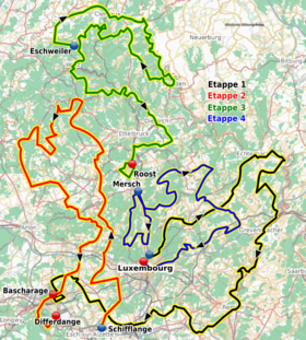 Route of the Tour de Luxembourg