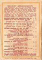 Back cover showing entrance & railway charges