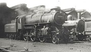 LMS Ivatt 4MT 2-6-0 M3009 (later 43009) with double chimney, shortly after completion at Horwich (1948)