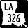 Louisiana Highway 326 marker