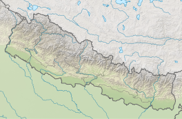 Map showing the location of Khumbu