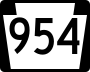 Pennsylvania Route 954 marker