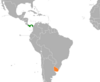 Location map for Panama and Uruguay.