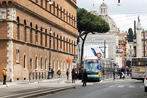 Tram line 8 terminus Piazza Venezia