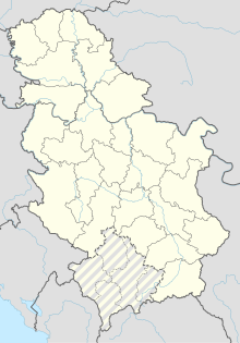 Map showing the location of Velika Balanica, Mala Balanica