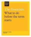 The Essentials: What to do before the term starts