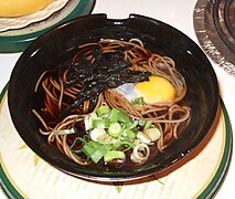 Tsukimi soba (raw egg)