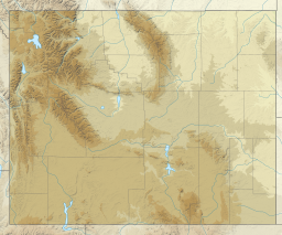 Location of Delta Lake in Wyoming, USA.