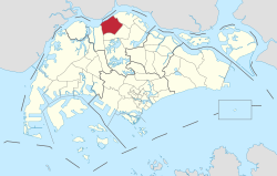 Location of Woodlands in Singapore