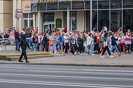 "Women's march" against Lukashenko in Minsk, 29 August
