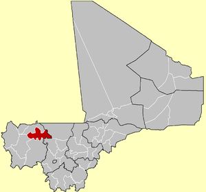 Location of Diéma Cercle in Mali