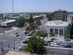 Downtown's civic center viewed from Truxtun Tower (also known as Bank of America Building)