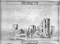 The ruins of Egmond in 1689