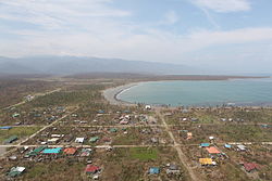 Aerial view of Divilacan after Super Typhoon Megi (PAGASA name: Juan)