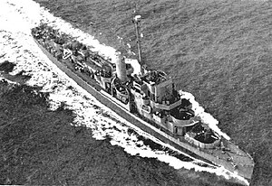 USS Weber, September 1943, before conversion to a high speed transport (APD-75).