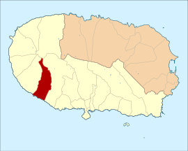 Location of the civil parish in Terceira