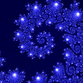 1) A picture of a particular spiral feature of the Mandelbrot set