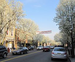 Main Street in downtown Metuchen, which won the honor of Great American Main Street of the Year in 2023[1]