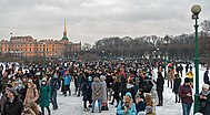 Protests in Saint Petersburg on 23 January 2021